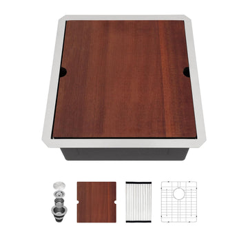 18 Bar Sink Undermount 18x19 Inch Workstation Kitchen Bar Pre Sinks