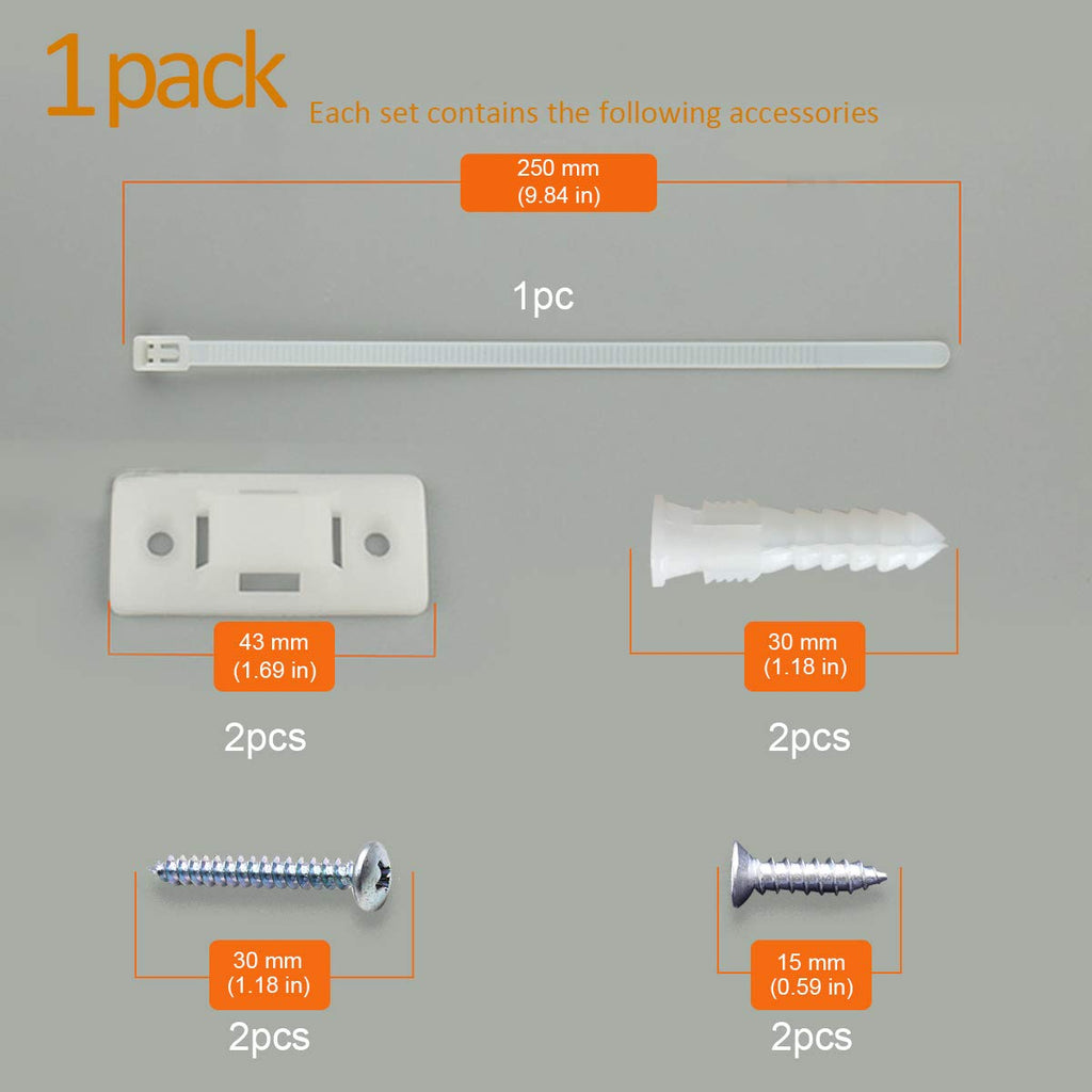 Anti-Tip Furniture Wall Anchor Straps(6 Pack,with Screws),Wall Anchors Straps Kit for Bookshelf or Dresser,Adjustable