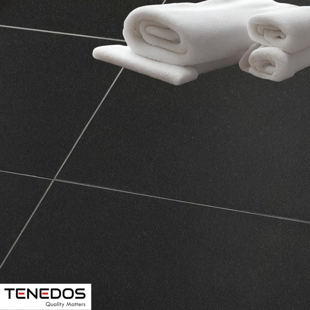 TRCD-GRS-8x8 Subway Square Black Porcelain Floor Wall Tile Backsplash Matte Finish (Box of 6.5 Square feet - 15