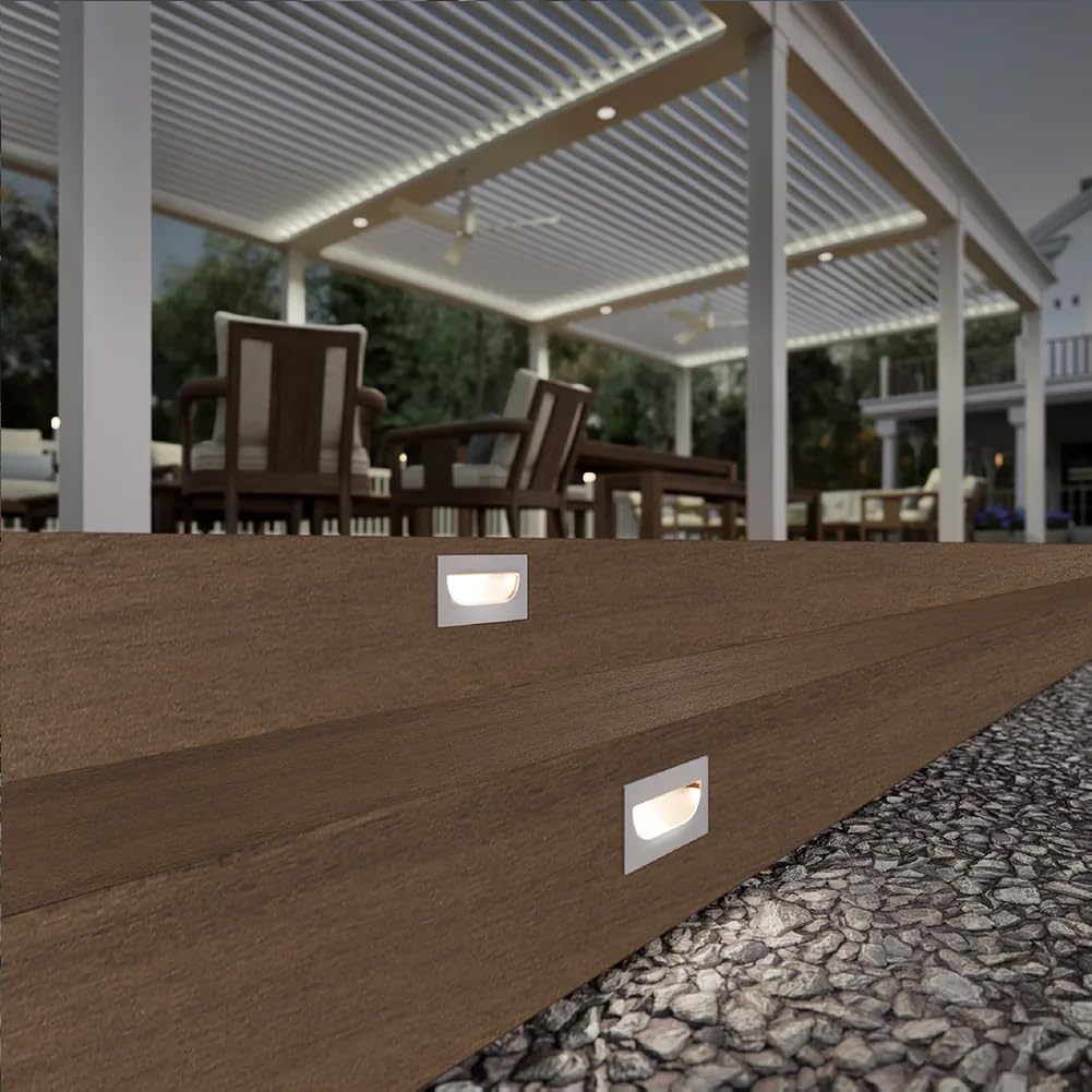 Recessed LED Stair Riser Light - White