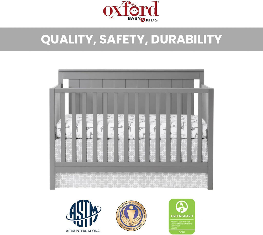 4-in-1 Convertible Crib, Dove Gray, GreenGuard Gold Certified