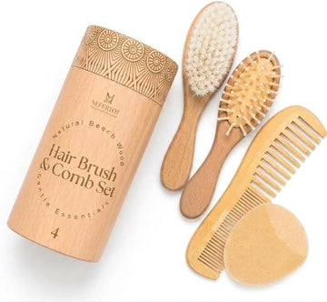 Hair Brush & Cradle Cap Brush, Newborn Grooming Kit