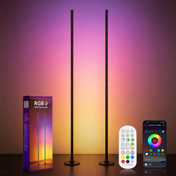 LED Corner Floor Lamp 63" Tall Smart Standing Corner Lamp