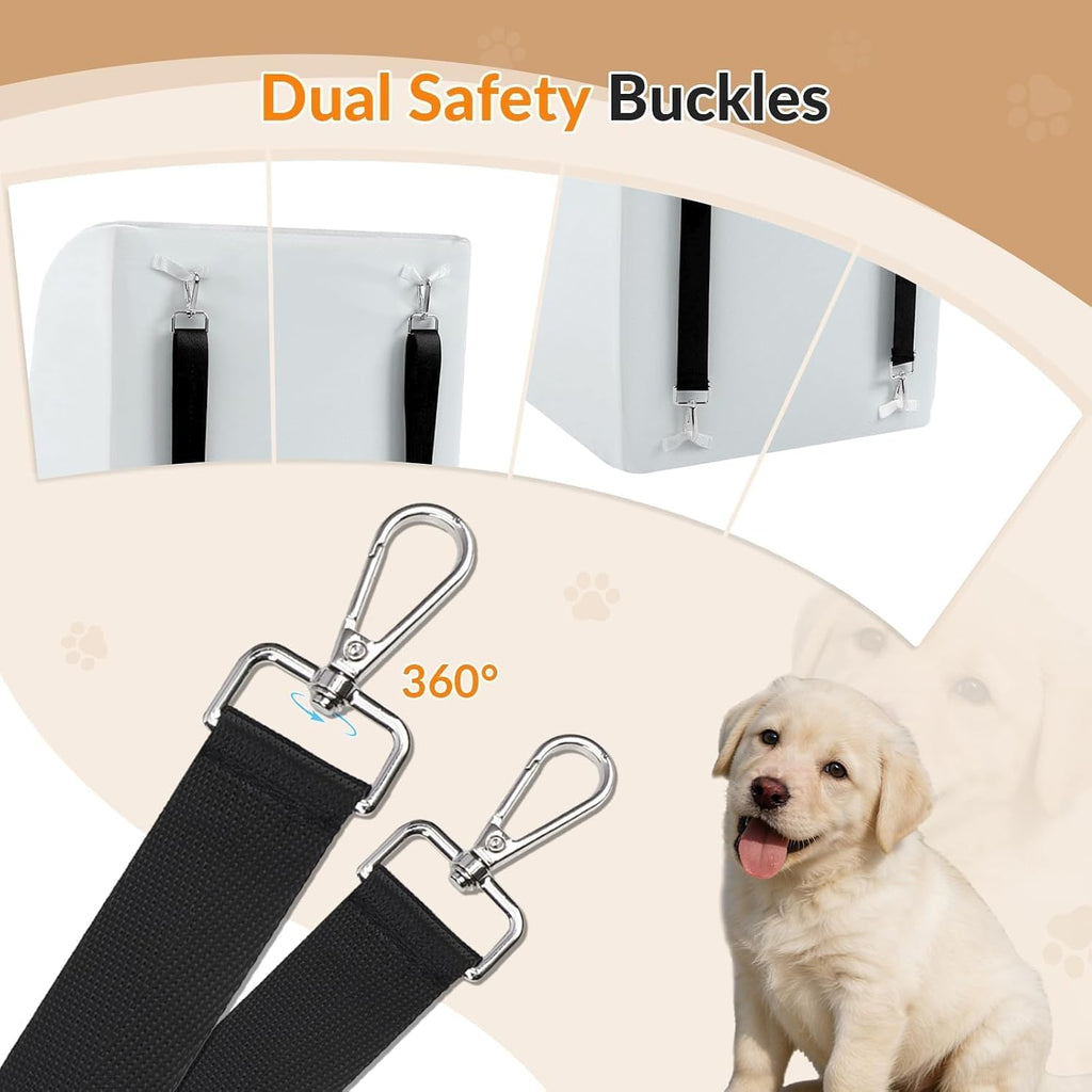 Dog Stairs for Bed Up to 24" H, Extra Height 22.8" 4-Step Pet Steps for Small Dogs and Cats, Non-Slip Sturdy Dog Ramp