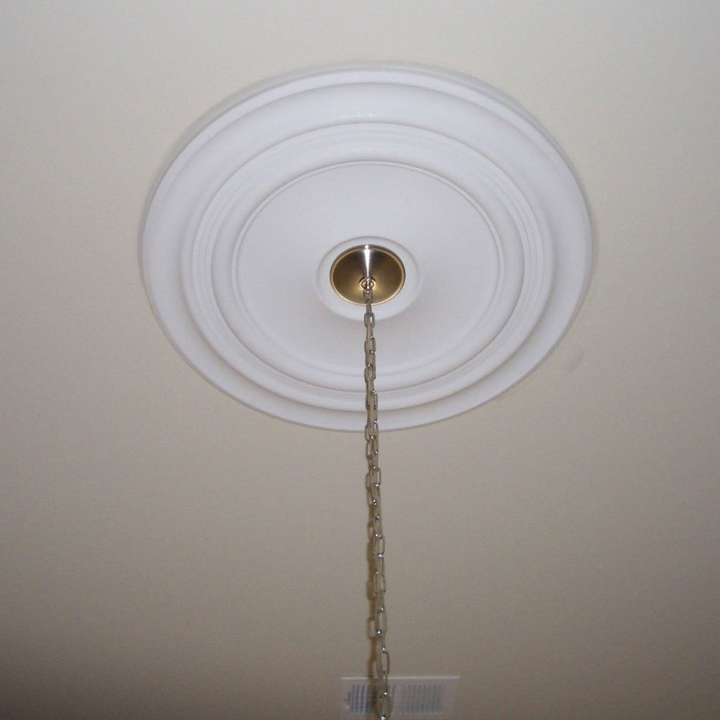 Traditional Ceiling Medallion, Ultra Pure White, 24 3/8"OD x 1 1/2"P