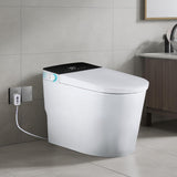 Smart Toilet, One Piece Bidet for Bathrooms, Modern Elongated Toilet with Warm Water, Dual Auto Flush