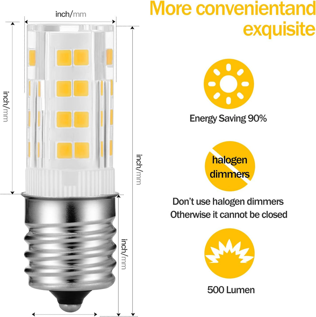 Freezer LED Light Bulb 5304522314-4W 40Watt Equivalent, for Refrigerator,Microwave,Range Vent Hood, E17 Intermediate