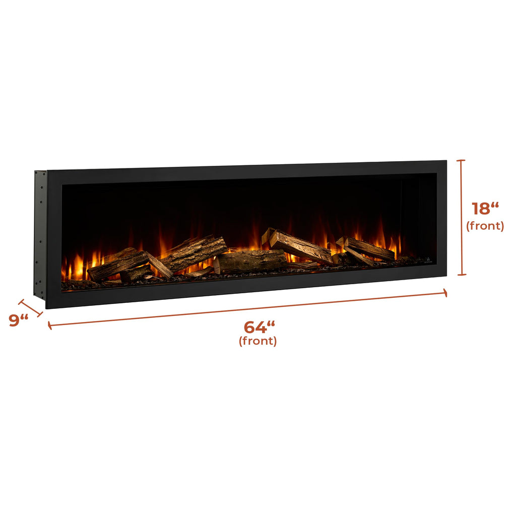 Nordeast 64" Linear Electric Fireplace Insert - Oak