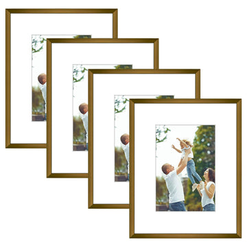 4 Pack 8x10 Bronze Aluminum Picture Frame Mat for 5x7
