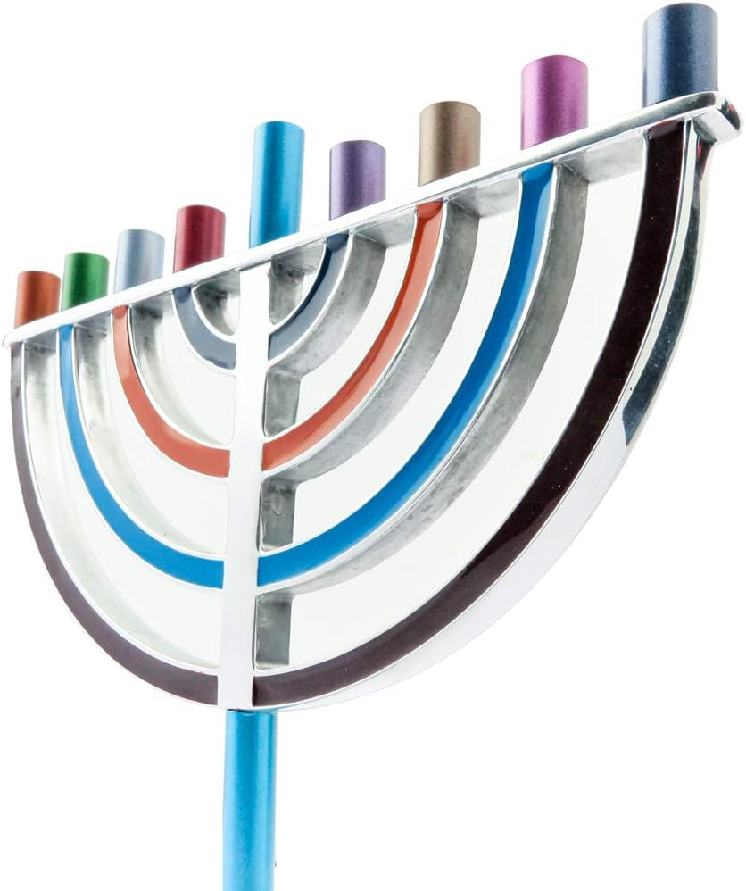 Hanukkah Classic Style Colored Branches (Multi Color, Large)