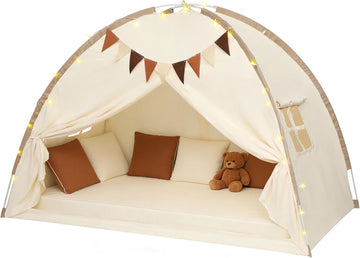 Full Bed Tent Canopy, Indoor Toddler Bed Tent for Kids, Bed Tent Full Size