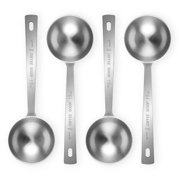 4Pcs 1 Tbsp 15ml Stainless Steel Long Handle Coffee Measuring Scoop