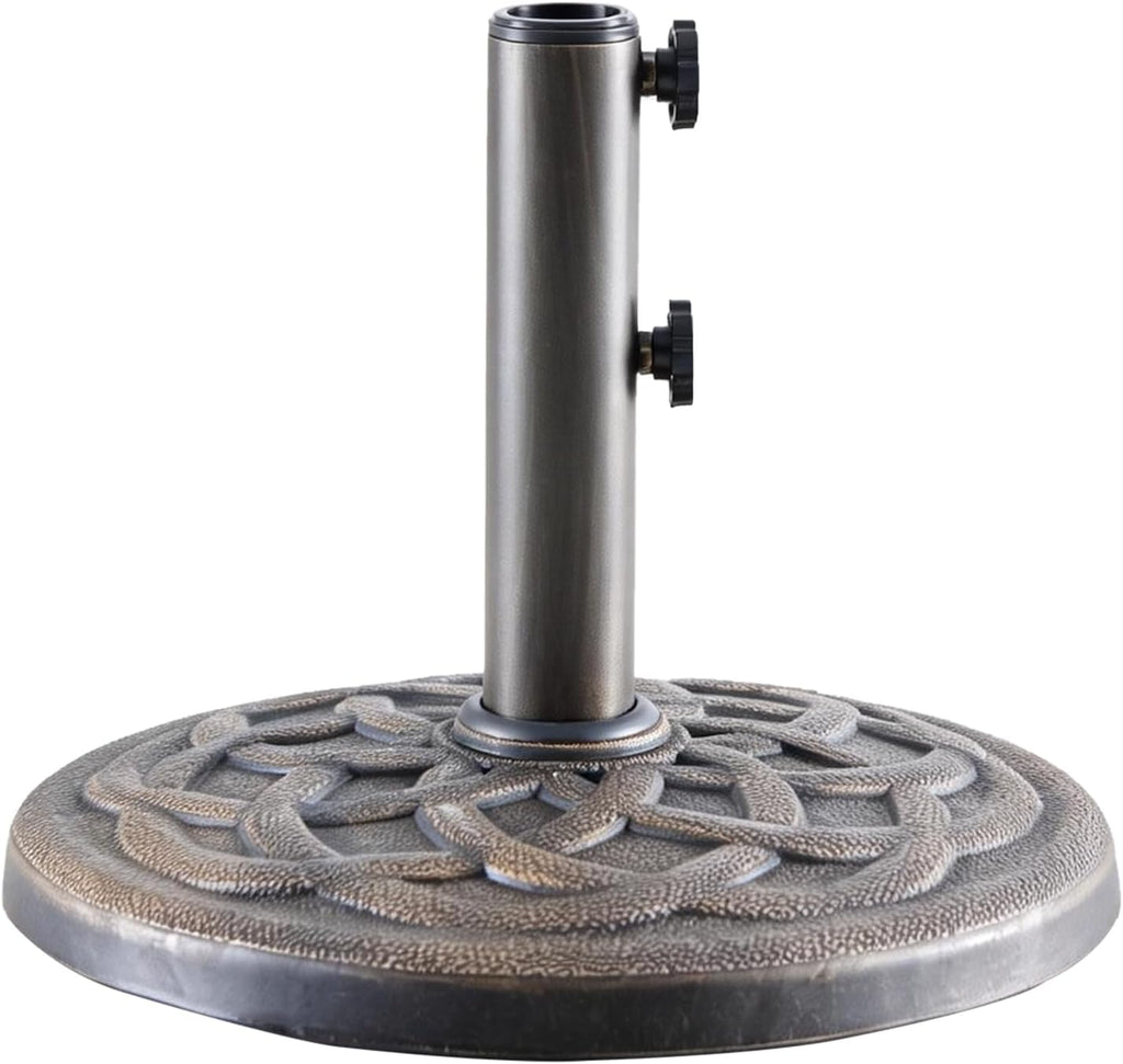 Patio Umbrella Base, Heavy-Duty Resin Outdoor Umbrella Stand, Weather-Resistant Powder Coated Umbrella Holder Pool