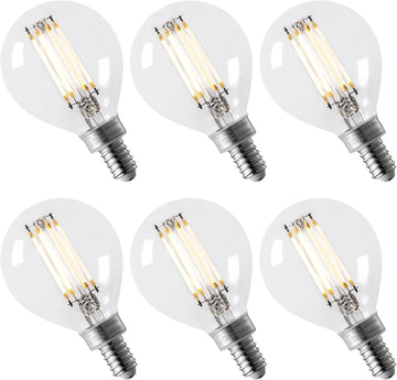 Dimmable G16.5 LED Light Bulbs, Clear Glass, 2700K