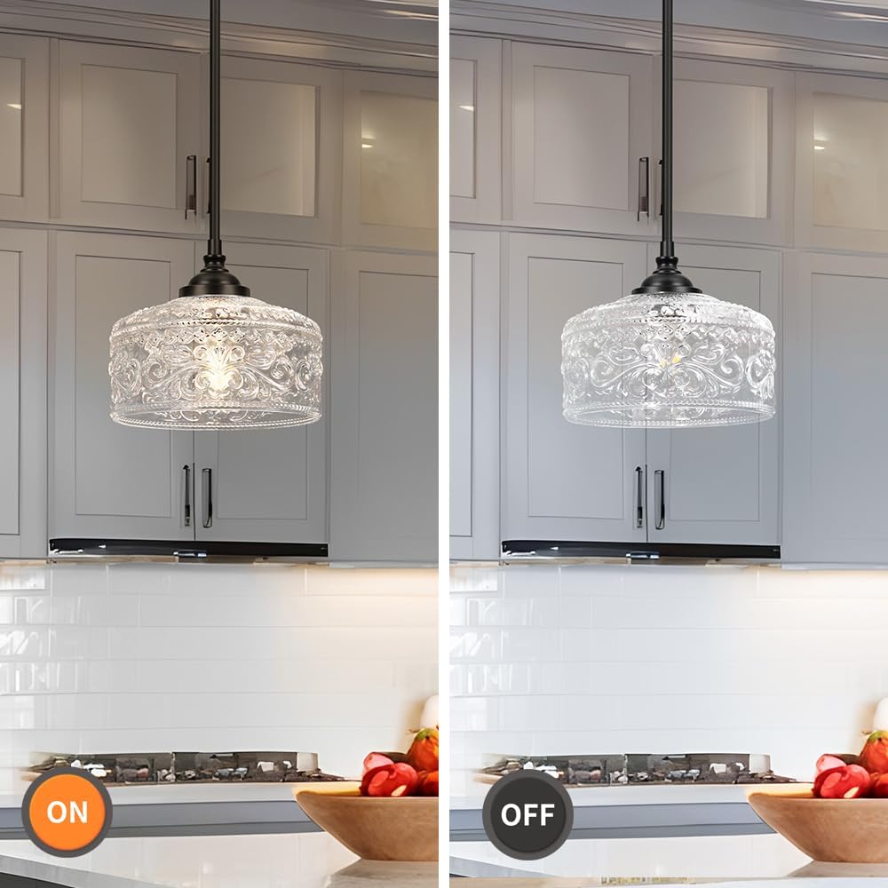 Black Vintage Pendant Lights Kitchen Island, Adjustable Height Kitchen Island Lighting, Bathroom Pendant Light with