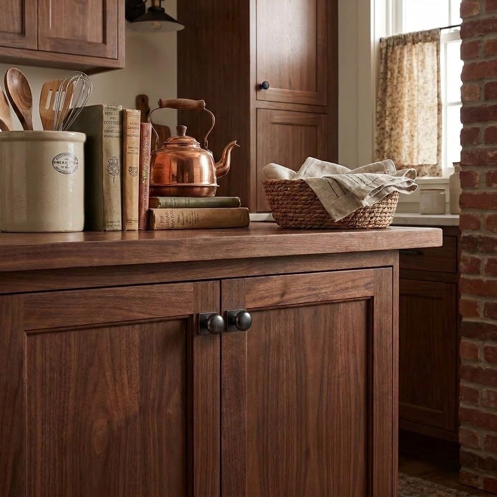 2 Pack 1-1/2 Inch Oil Rubbed Bronze Cabinet Knobs with Vintage Backplate - for Drawers, Cabinets & Bi-Fold Doors