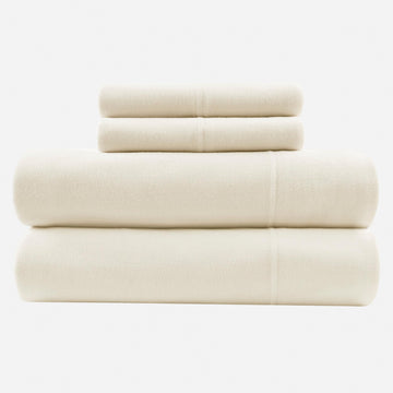 Cotton Blend Jersey Knit Sheet Set Twin XL Size, Cream