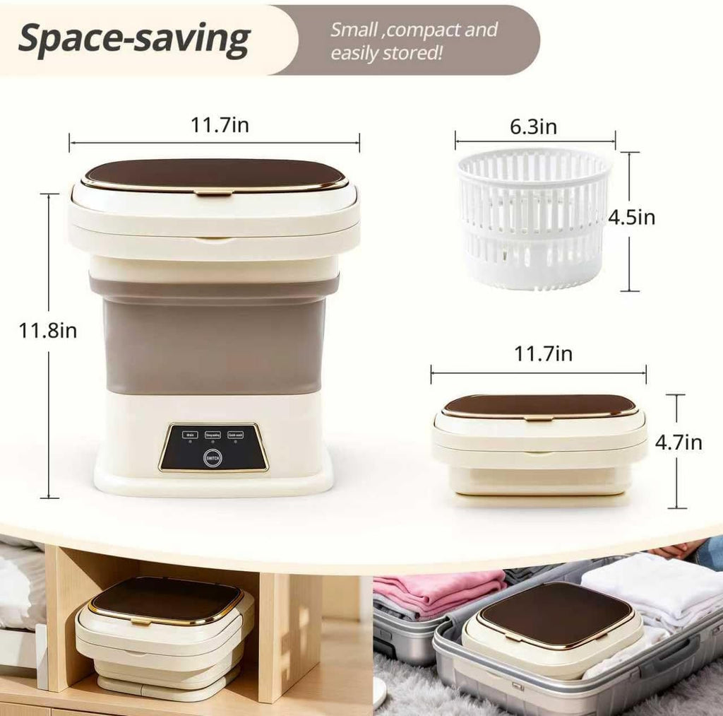 Portable Washing Machine, 16L Upgraded with Spin Basket, Small Washer portable for Underwear, Delicate Clothes, and
