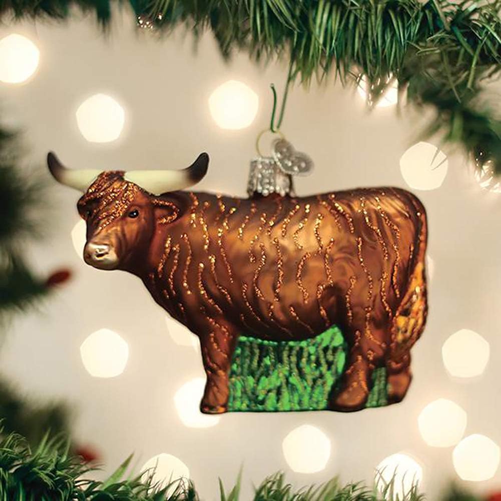 Ornaments Highland Cow Glass Blown Ornaments