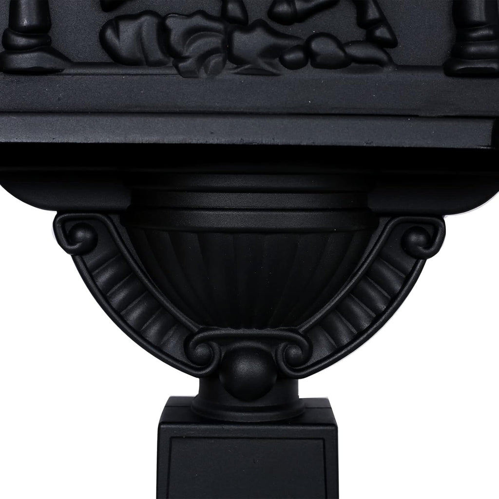 Cast Aluminum Mail Box,Postal Box, Mailbox Aluminum, Heavy Duty Postal Mail Box w/ 2 Keys
