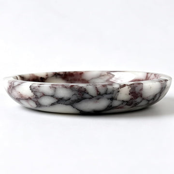 Marble Jewelry Dish 5.5 INCH | Calacatta Viola Small Marble Bowl, Decorative Marble Trinket Tray for & Keys, Holder