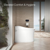 K-77795 Eir Comfort Height One-Piece Elongated, Dual-Flush, Smart Toilet with Bidet Built In, White