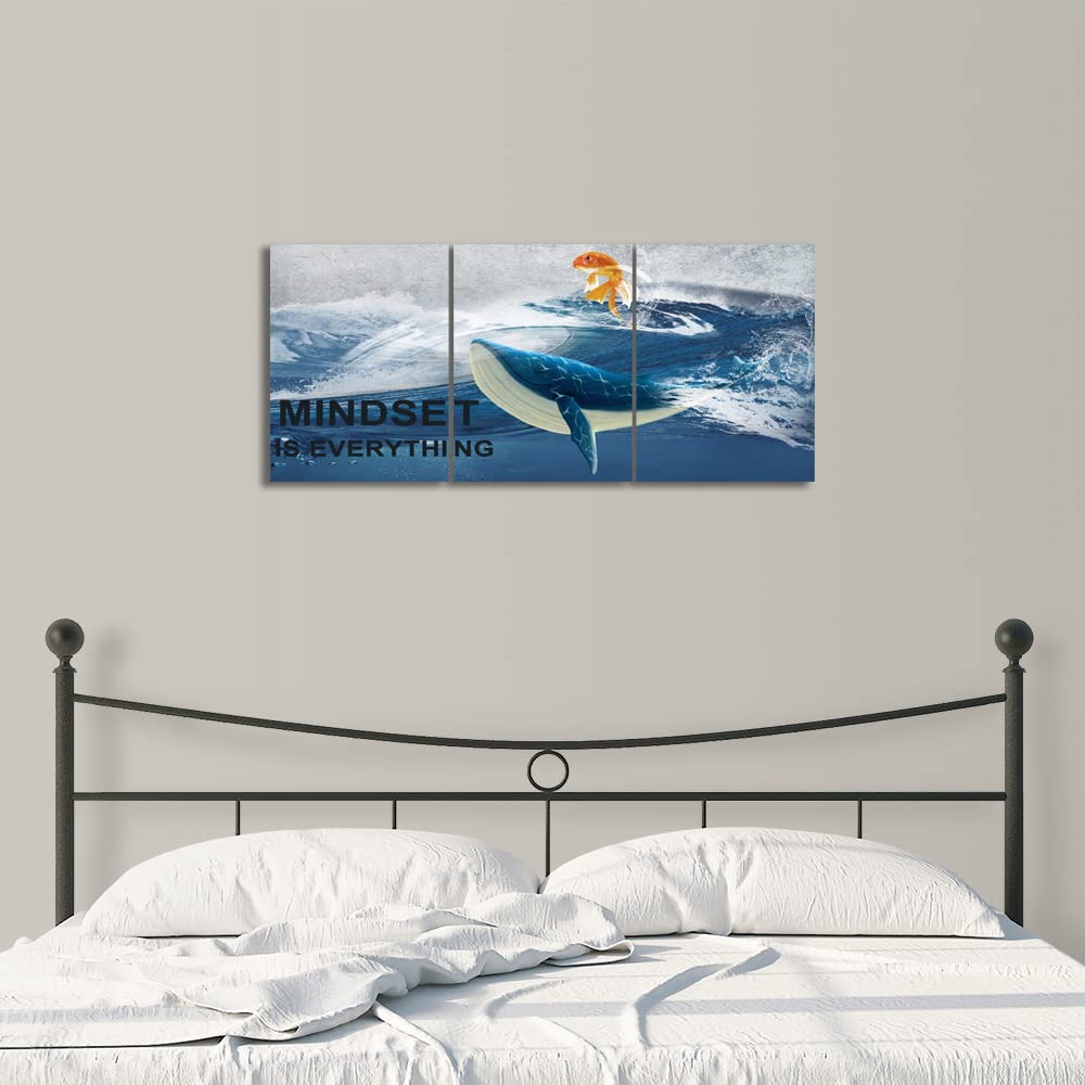 Motivational Canvas Painting Wall Art 3 Pieces Bathroom Ocean Decor Inspirational Pictures Paintings Prints Wall