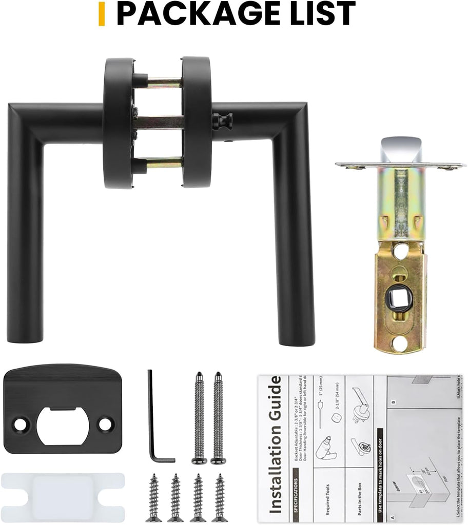 Black Door Handles Interior, Privacy Matte Black Interior Door Handles - Door Lever