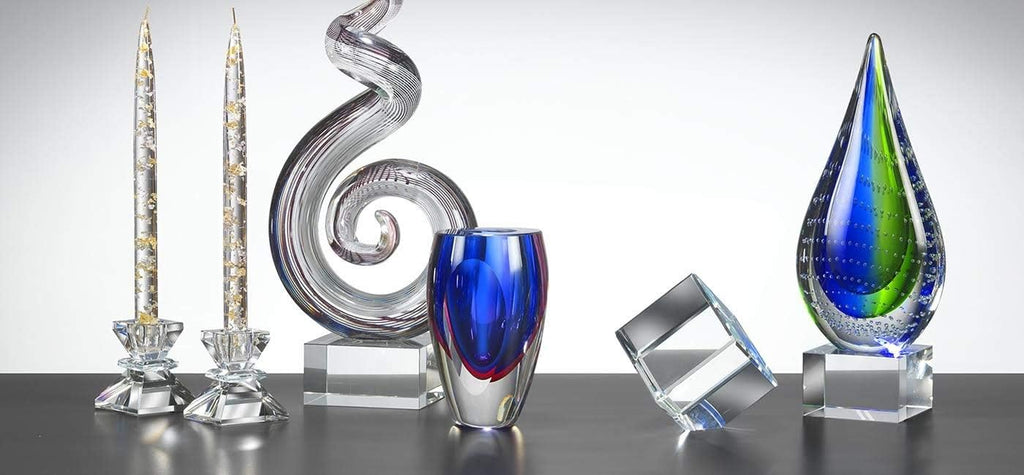 J515 Astra Murano Style Art Glass Purple Vase, 6.5" x 3.75" x 3.75"