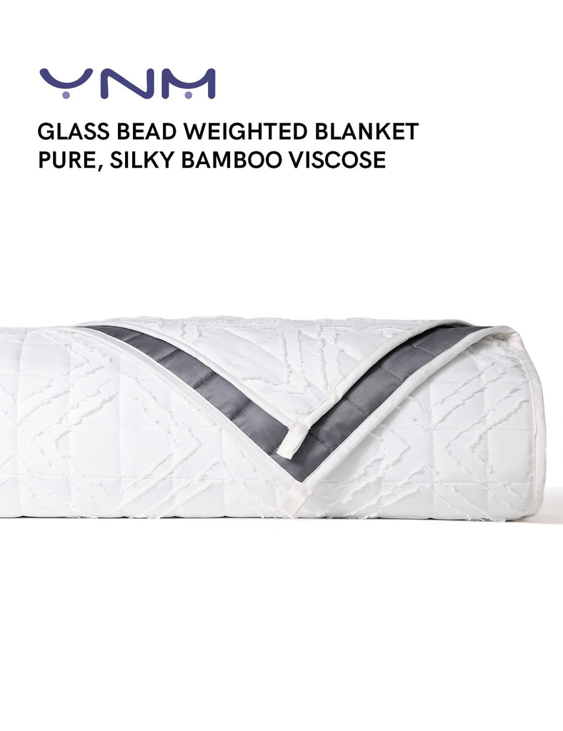 Exclusive Cooling Weighted Blanket Rayon Derived from Bamboo, Bed Blanket for One Person of 140lbs, Ideal for