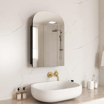 16x24 Inch Arched Bathroom Medicine Cabinet Mirror Storage