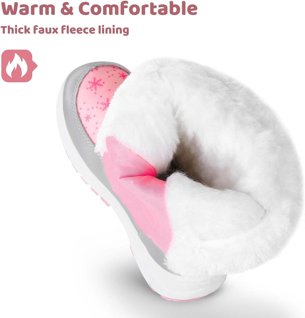 Kids Girls Insulated Fur Winter Warm Snow Boots Toddler/Little Kid