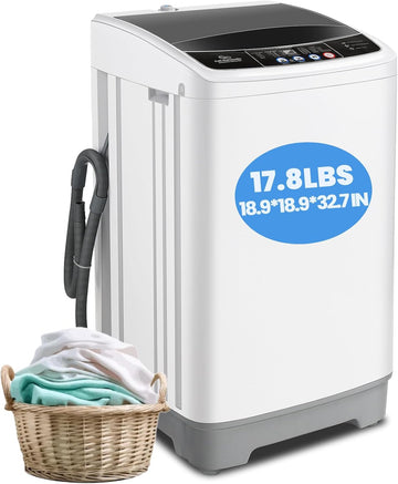 Portable Washing Machine 17.8Lbs Portable Washer 2.4 Cu.ft Full Automatic Compact Laundry Washer with 10 Programs 8
