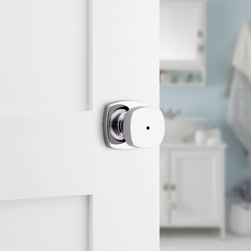 Arroyo Knob Interior Privacy Door Knob with Lock, Door Handle , Polished Chrome Keyless Turn Lock Doorknob
