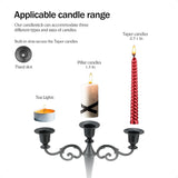 Bronze Candle Holder，5 Arms Metal Candle Holders for Taper Candles（10.6 inch Tall Candlestick Holders, for 1/2-1 inch