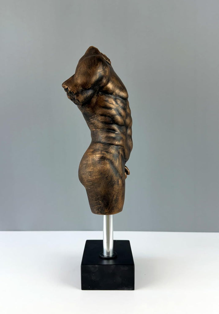 Male Torso Statue, 37cm - 14.5", Greek Mythology, Statue Decor, Sculpture Art (Bronze)