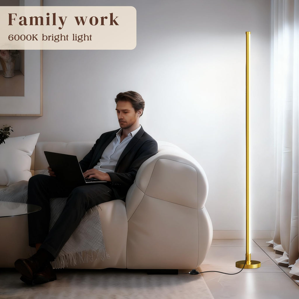 Corner Lamp, Minimalist Floor Lamp, gold, 1 pack