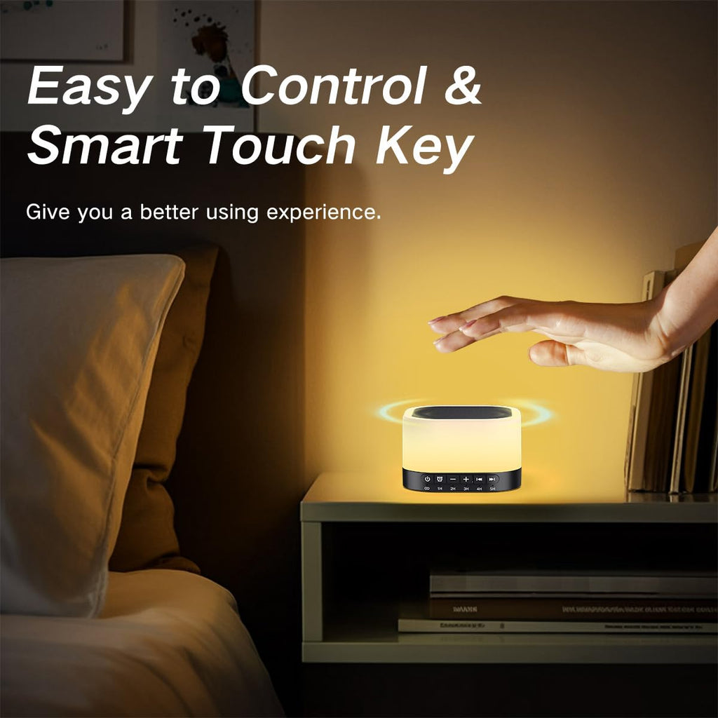 Sound Machine White Noise Machine with 25 Sounds, 12 Colors Light with 10 Adjustable Levels 32 Adjustable Volumes 5 Timers