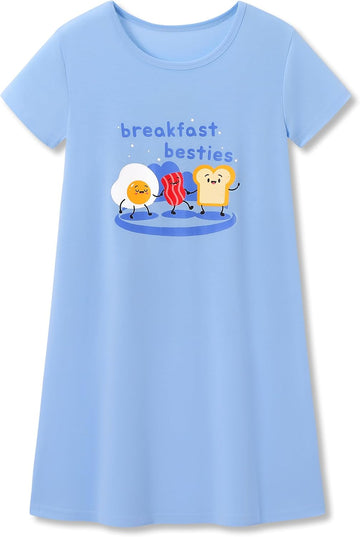 Girls Nightgown, Tie-Dye Mix Print Pullover