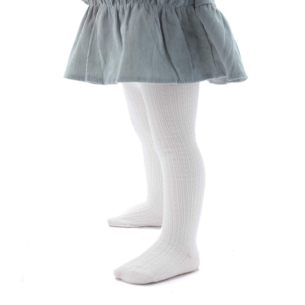 Baby Tights Newborn Girl Footed Leggings Black White Gray