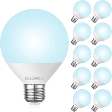 LED Vanity Light Bulbs, 60W Equivalent, Bathroom Light Bulbs 5000K Daylight White, 800 Lumens, G25 Globe Bulb
