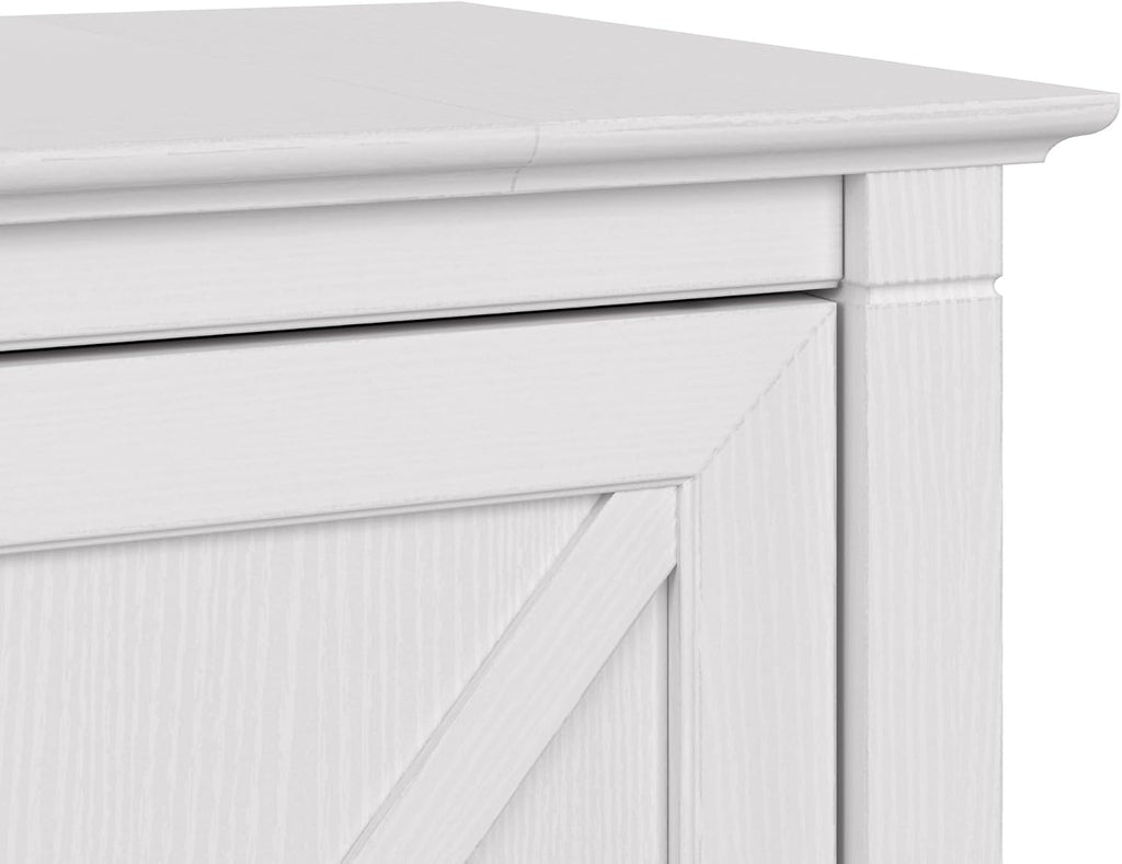 Home Key West 2 Drawer Lateral File Cabinet in Pure White Oak, Document Storage , Accent Chest with Drawers