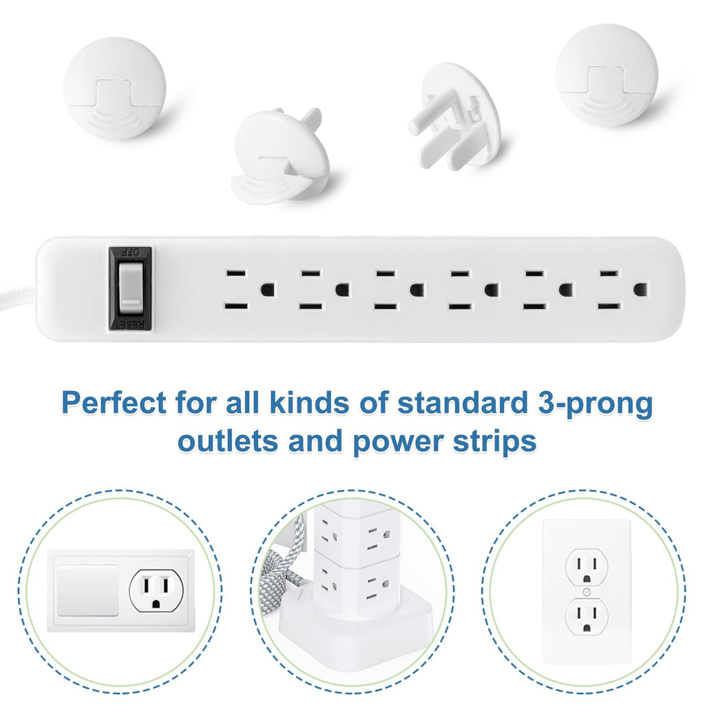 Outlet Covers Baby Proofing White - 38 Pack Plug Covers for Electrical Outlets, Child Proof Socket Covers, Baby