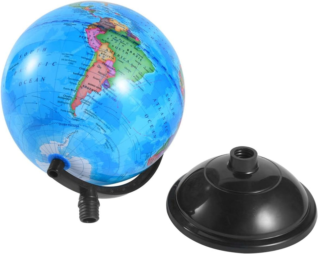 8 Inch World Globe with Stand Rotating Earth Spinning Globe for Kids Geography Classroom Education or Decorations