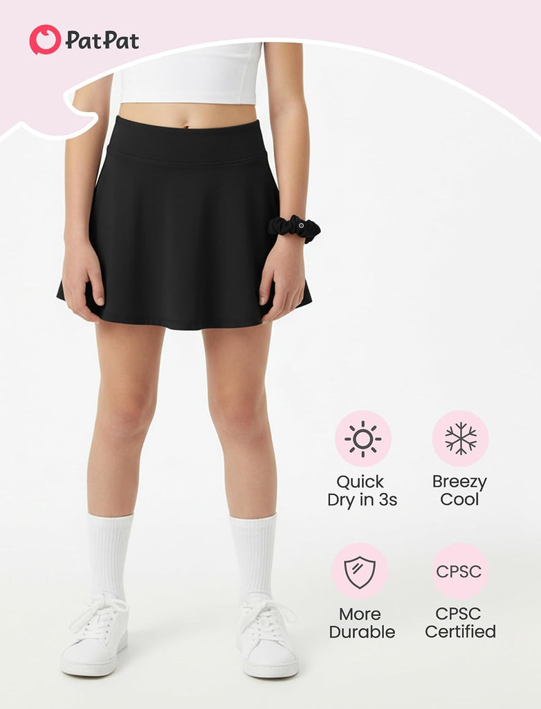 Girls Tennis Skirt Athletic Skort with Shorts & Pocket
