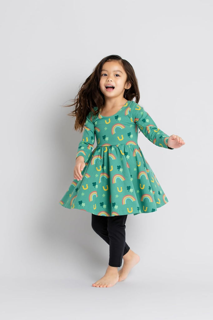 Girls Organic Long Sleeve Let's Dance Dress
