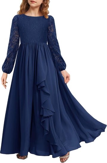 Formal Long Sleeve Flower Girl Dress for Wedding Party