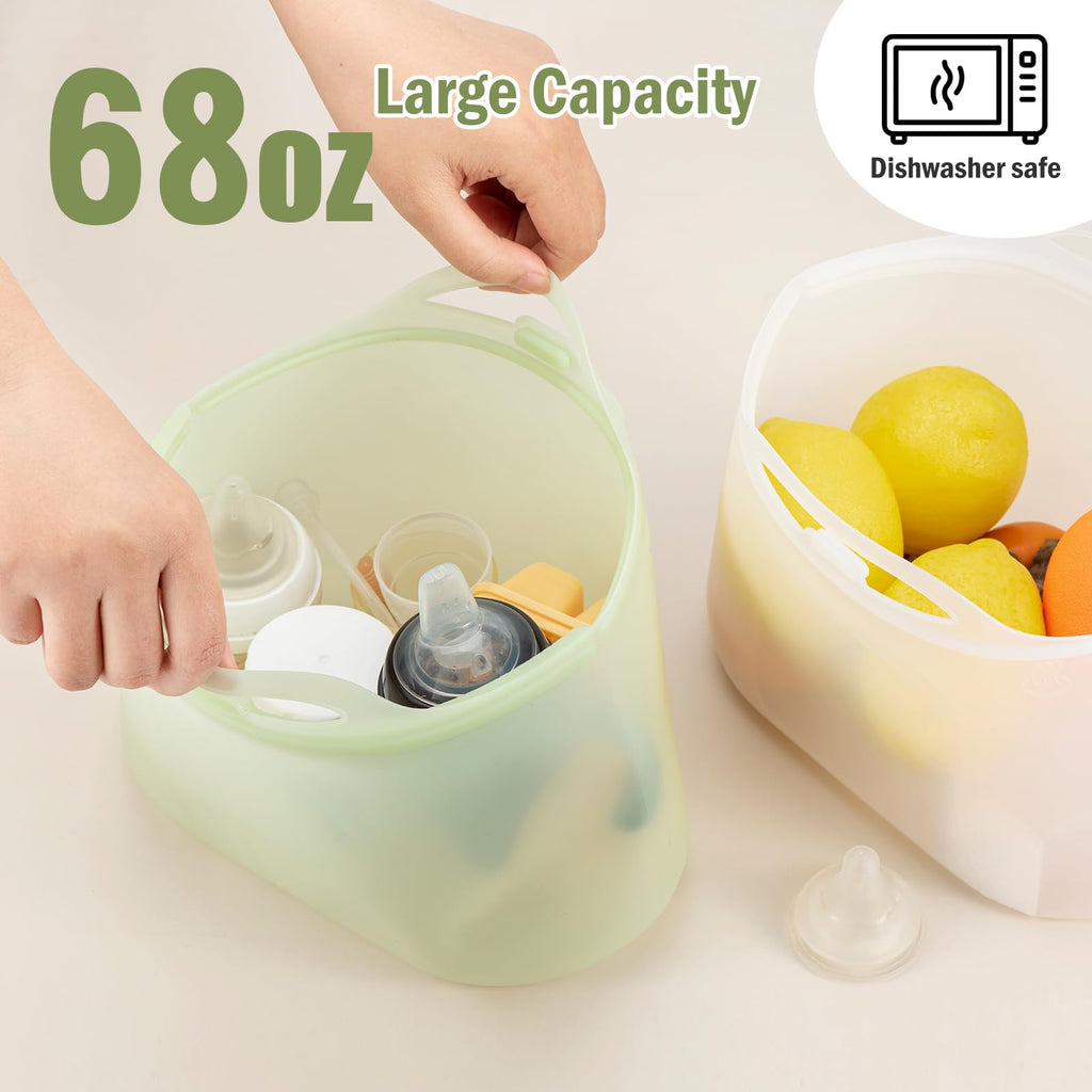 Silicone Travel Bottle Sterilizer Bags | 2000ml Microwave Steam Sterilizer Bags for Baby Bottles, Breast Pump &