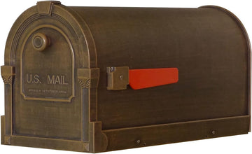Savannah Curbside Mailbox - Copper Aluminum Mailbox for Post Mount