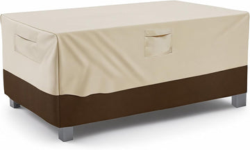 Outdoor Table Cover Rectangular, Patio Furniture Covers Waterproof | 600D Oxford Patio Table Cover with Windproof